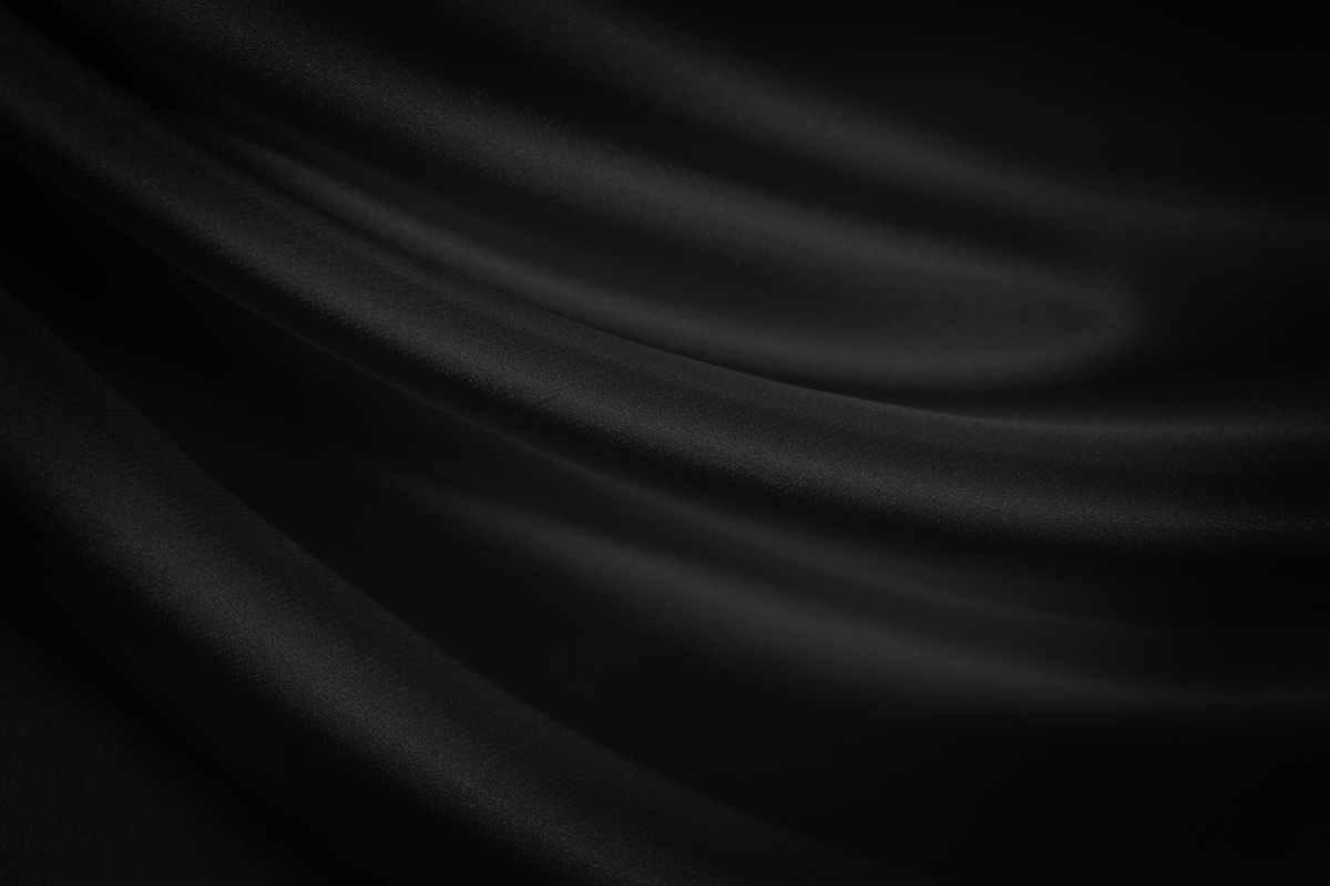 Black Silk Satin Fabric Background